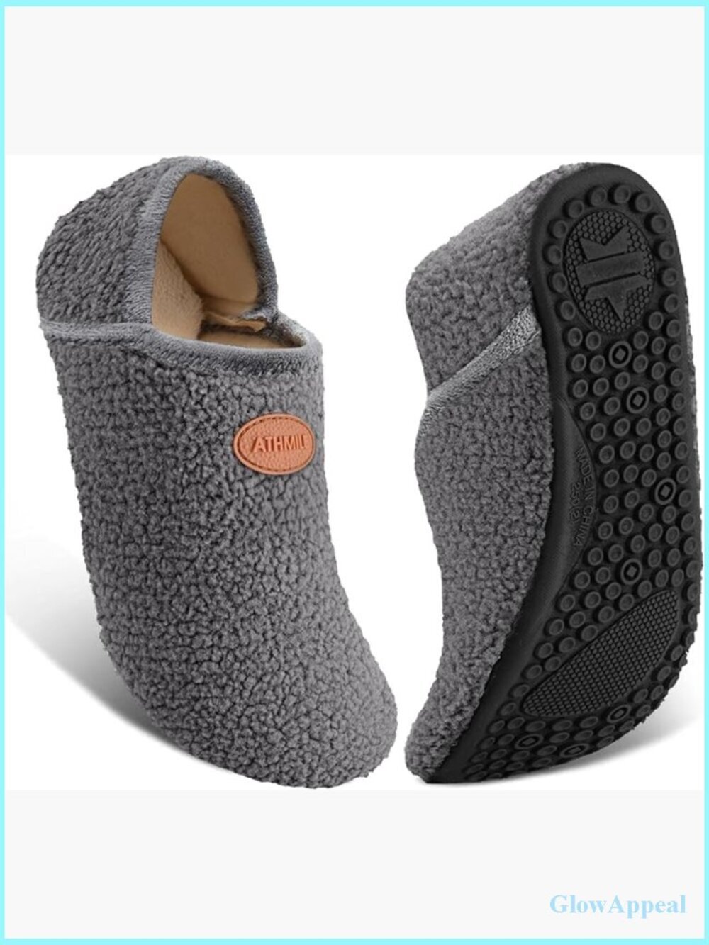 Microfiber Barefoot Slippers Convertible Heel Non-Slip Indoor Travel